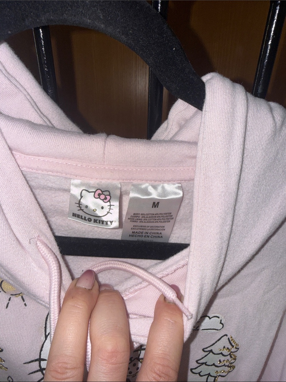Hello Kitty Light Pink Camping Crewneck Sweatshirt - Picture 3 of 4
